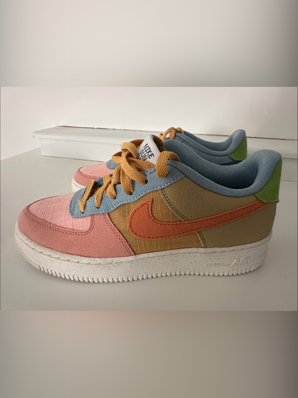 Nike Colorblock Sneakers in Pink, Blue & Tan